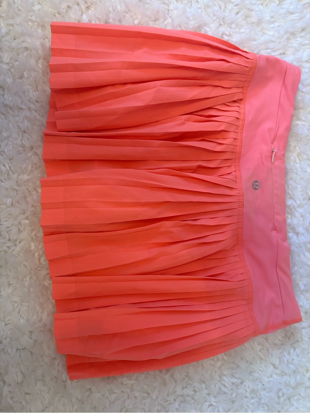 lululemon athletica Coral Pink Pleated Skater Skirt